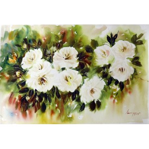 Shaima umer, 14 x 21 Inch, Water Color on Paper, Floral Painting, AC-SHA-009